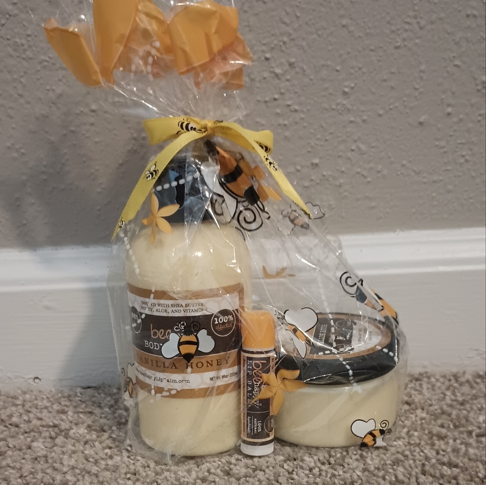 New lotion, body butter, lip balm gift set